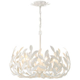 Broche Chandelier Small Matte White By Crystorama - With Light