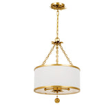 Broche Drum Chandelier 14'' Antique Gold