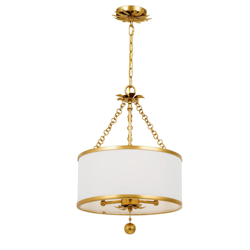 Broche Drum Chandelier 14'' Antique Gold