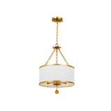 Broche Drum Chandelier 14'' Antique Gold