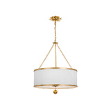Broche Drum Chandelier 24'' Antique Gold