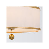 Broche Drum Chandelier 24'' Antique Gold