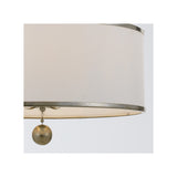 Broche Drum Chandelier 24'' Antique Silver