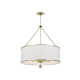 Broche Drum Chandelier 29'' Antique Silver