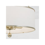 Broche Drum Chandelier 29'' Antique Silver