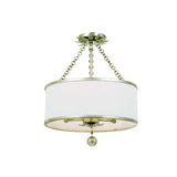 Broche Drum Semi-Flush Mount 14'' Antique Silver
