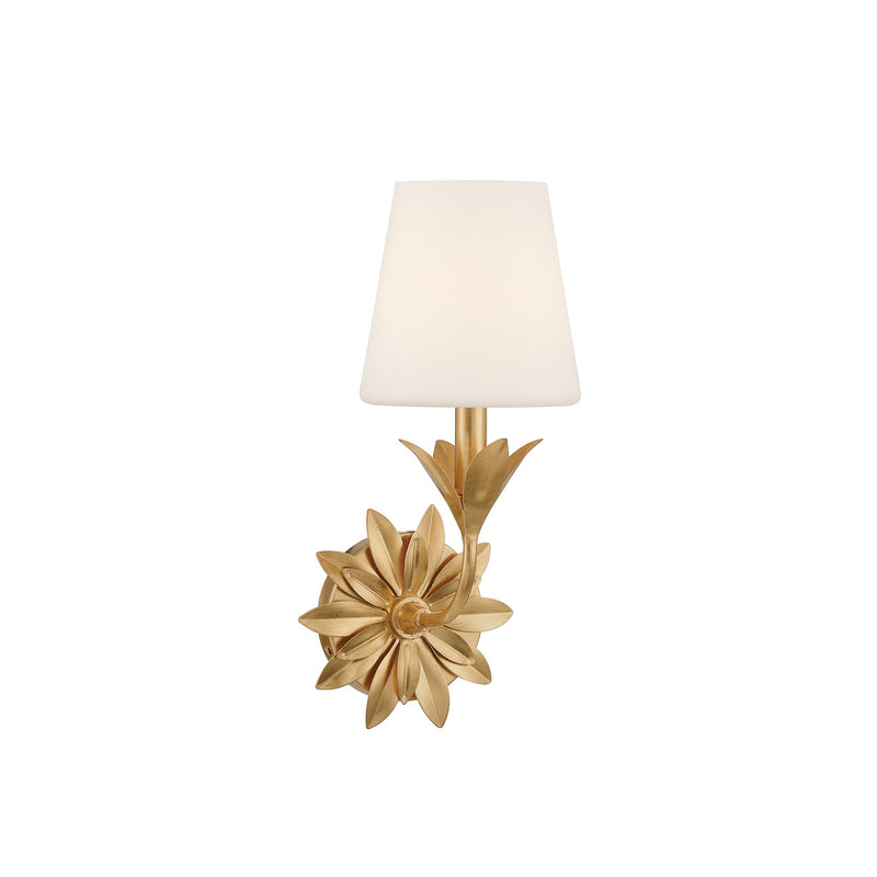 Broche Floral Sconce 6.5'' Antique Gold