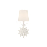 Broche Floral Sconce 6.5'' Matte White