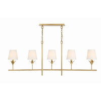 Broche Linear Chandelier 53.5'' Antique Gold