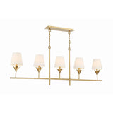 Broche Linear Chandelier 53.5'' Antique Gold