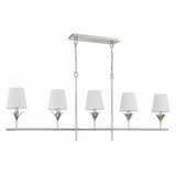 Broche Linear Chandelier 53.5'' Antique Silver