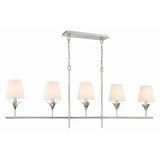 Broche Linear Chandelier 53.5'' Antique Silver