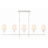 Broche Linear Chandelier 53.5'' Matte White