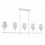 Broche Linear Chandelier 53.5'' Matte White