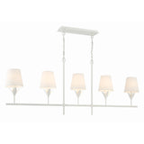 Broche Linear Chandelier 53.5'' Matte White