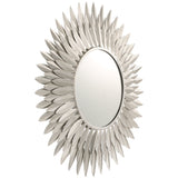 Broche Mirror Medium Antique Silver By Crystorama - Side View