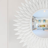 Broche Mirror Medium Matte White By Crystorama - Lifestyle View