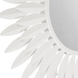 Broche Mirror Small Matte White By Crystorama - Detailed View