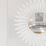 Broche Mirror Small Matte White By Crystorama - Lifestyle View