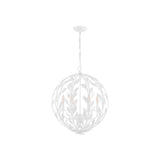 Broche Orb Chandelier 21'' Matte White
