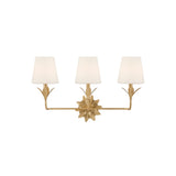 Broche Shaded Bathroom Vanity 25'' Antique Gold