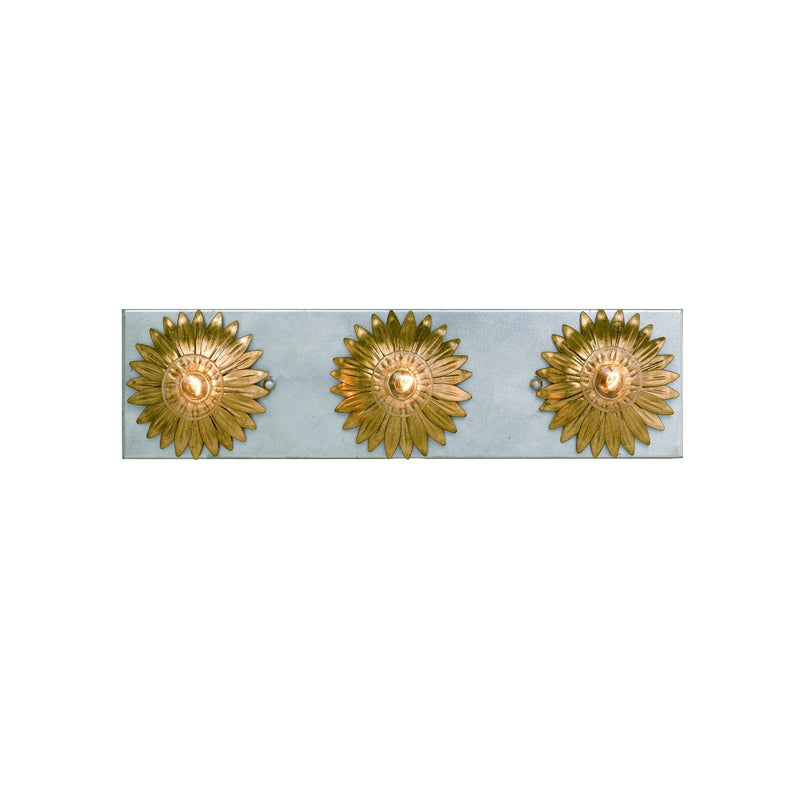 Broche Sunburst Bathroom Vanity 18'' Antique Gold + Antique Silver