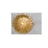 Broche Sunburst Bathroom Vanity 31'' Antique Gold + Antique Silver