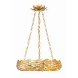 Broche Woven Torus Chandelier 18'' Antique Gold