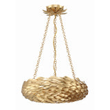 Broche Woven Torus Chandelier 18'' Antique Gold