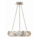 Broche Woven Torus Chandelier 18'' Antique Silver