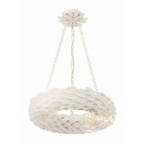 Broche Woven Torus Chandelier 18'' Matte White