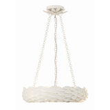 Broche Woven Torus Chandelier 18'' Matte White
