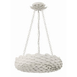 Broche Woven Torus Chandelier 18'' Matte White