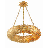 Broche Woven Torus Chandelier 24'' Antique Gold