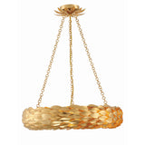 Broche Woven Torus Chandelier 24'' Antique Gold