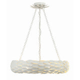 Broche Woven Torus Chandelier 24'' Matte White