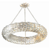 Broche Woven Torus Chandelier 33.5'' Antique Silver