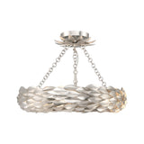 Broche Woven Torus Semi-Flush Mount 18'' Antique Silver