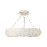 Broche Woven Torus Semi-Flush Mount 18'' Matte White