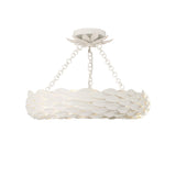 Broche Woven Torus Semi-Flush Mount 18'' Matte White