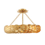 Broche Woven Torus Semi-Flush Mount 24'' Antique Gold