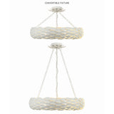 Broche Woven Torus Semi-Flush Mount 24'' Matte White