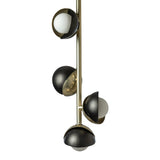Brooklyn 4-Light Double Shade Vertical Pendant, shown in Modern Brass, Oil Rubbed Bronze, by Hubbardton Forge