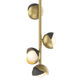 Brooklyn 4-Light Double Shade Vertical Pendant in Modern Brass, Natural Iron by Hubbardton Forge