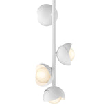 Brooklyn 4-Light Double Shade Vertical Pendant in White, White by Hubbardton Forge