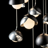 Brooklyn 9-Light Double Shade Chandelier detail in Black, Sterling, Standard, by Hubbardton Forge
