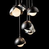 Brooklyn 9-Light Double Shade Chandelier detail in Black, Sterling, Standard, by Hubbardton Forge