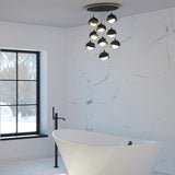 Brooklyn 9-Light Double Shade Chandelier lifestyle view by Hubbardton Forge