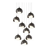 Brooklyn 9-Light Double Shade Chandelier in Oil Rubbed Bronze, Oil Rubbed Bronze, Long by Hubbardton Forge
