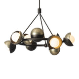 Brooklyn 9-Light Double Shade Ring Chandelier, shown in Oil Rubbed Bronze, Modern Brass, by Hubbardton Forge
